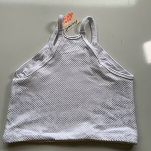 NWT Free People Women's Happiness Runs Mesh Tank White M/L